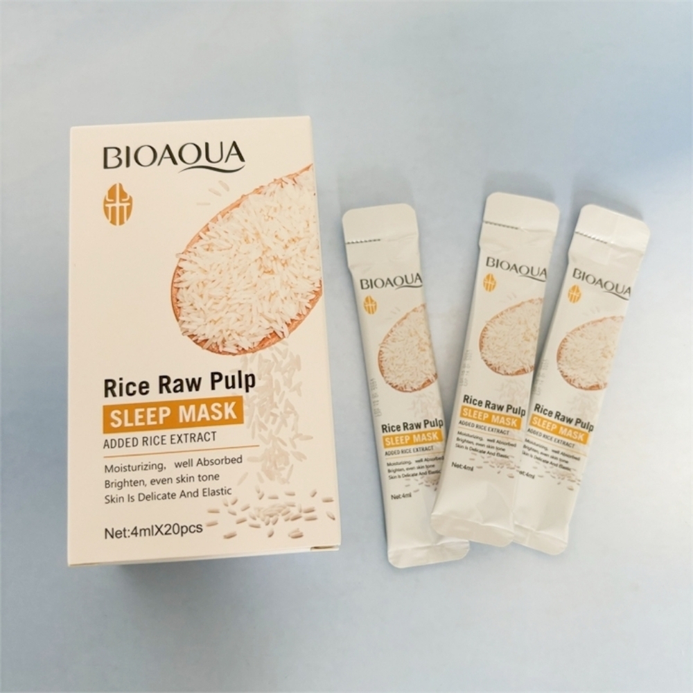 Bioaqua Rice Raw Pulp Sleep Mask New - Picture 4 of 5